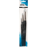 Artist line, size 2+6+10, length: 19-25 cm, width: 6+10+15 mm, flat, round, 3 pieces 1 box