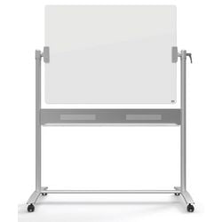 Mobile glass whiteboard Nobo 900 x 1200 mm white magnetic