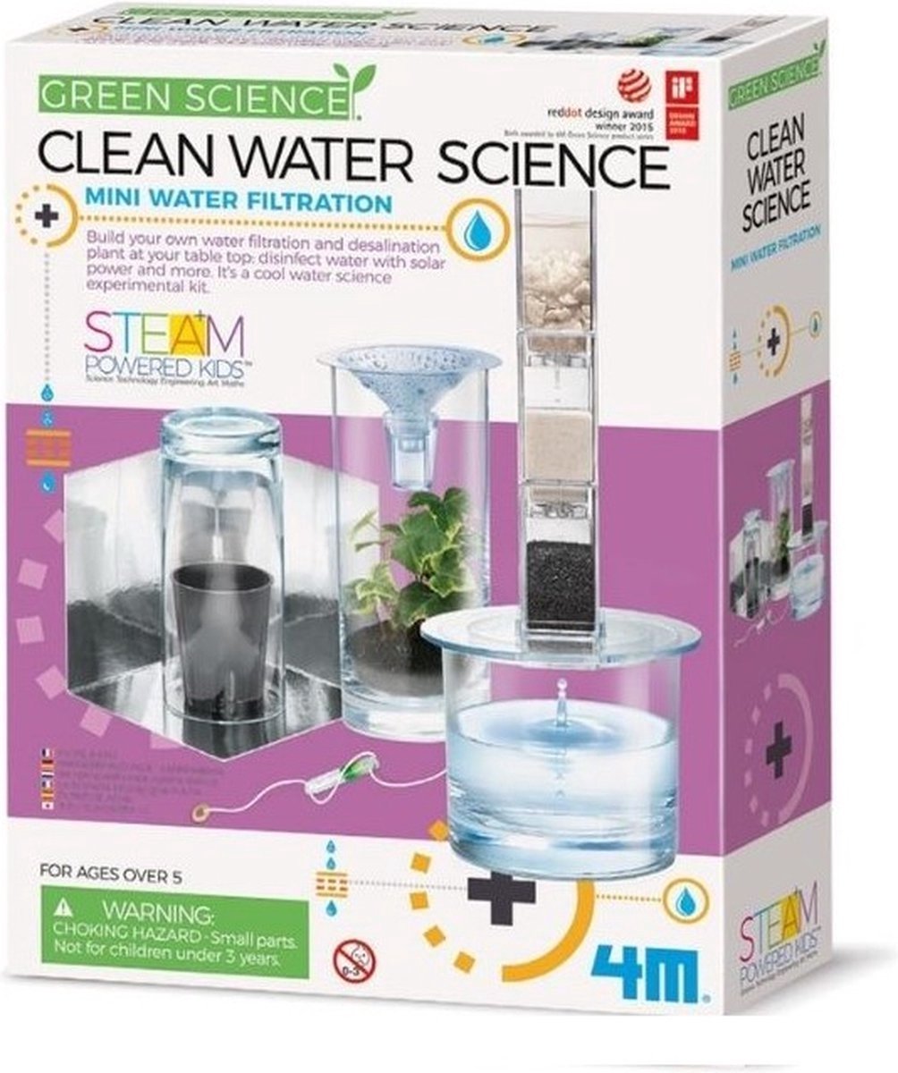 4m science and games - create your own water filter - construction kit - kidzlabs - green science - 8+