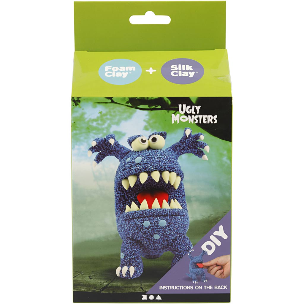 Silk clay funny friends, monster, blue, 1 box