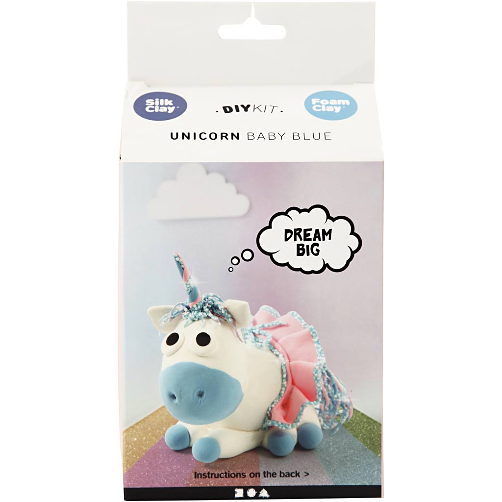 Silk clay funny friends, unicorn, blue, 1 box