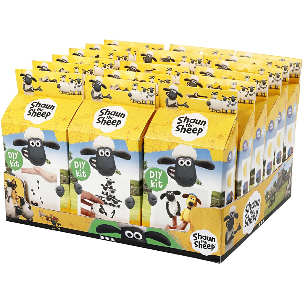 Shaun the sheep baliedisplay met materialenset, 18 set 1 doos