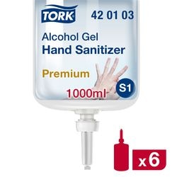 Disinfecting hand gel Tork S1 Premium 1l transparent