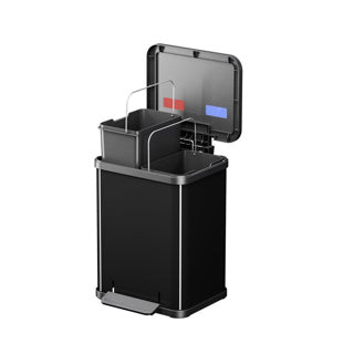 Hailo 0622-260 Öko Duo Plus M Pedal Busket 2x 9L Srebrny czarny