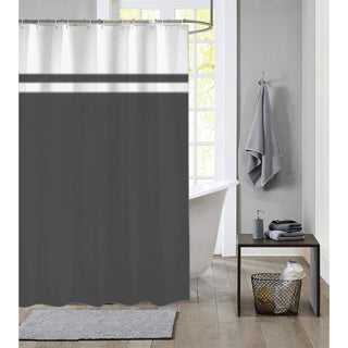 Dutch house shower curtain 180x200 plain anthracite