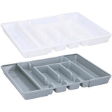 Alpina ausziehbarer Besteckkasten 2 sortiert weiß grau