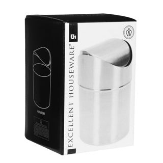 Excellent houseware stainless steel table waste bin with swing lid