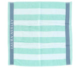 Laura Ashley Kitchen Handel White + Mint Stripes 50 x 50 cm
