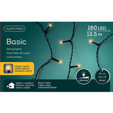 Lumineo kerst led verlichting binnen buiten warm 13,5 meter 180 lampjes