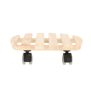 Esschert design plant trolley round indoor natural | 4 pieces