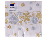 Serviettes Duni blanc neige 33x33 cm | 12 pièces