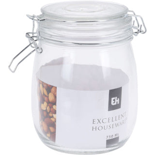 Excelente jarra de almacenamiento de artículos para el hogar con tapa 0.75 L