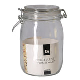 Excellent Houseware glass storage jar with clamp 1L