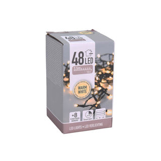 No brand Christmas LED lighting 48 battery warm white