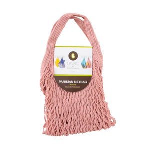 Point-virgule net bag with short handles pink 40x40cmbasic by | 10 pieces