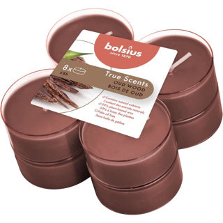 Bolsius True Scents Maxilichten Old Wood 8 pieces