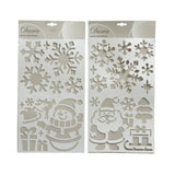 Stencils Plastic Snowman Santa 2 Assorti