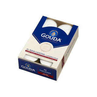 Gouda Tealights 12 pieces 10 Burning Hours White