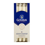 Gouda crown candles 8 pieces ivory