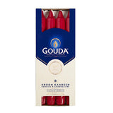 Gouda crown candles 8 pieces ruby ​​red