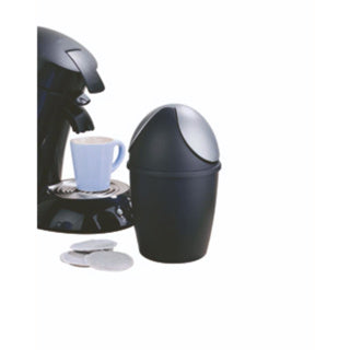 Inhibiteur des déchets de table de dimanche avec couvercle de swing 1,5 L Zwartzilver