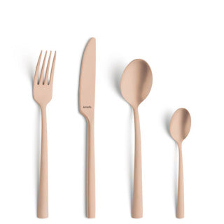Amefa vintage cutlery set 16-piece copper