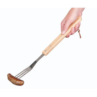 Collezione barbecue forchetta di carne di lusso 41 cm in acciaio inossidabile in quercia