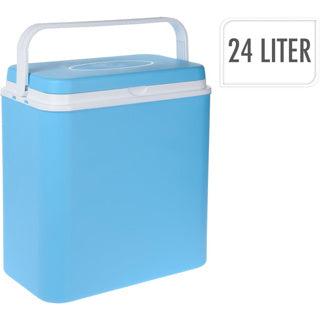 Basic cool box 24l blue white