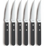 Amefa pizza steak knives 6 pieces black