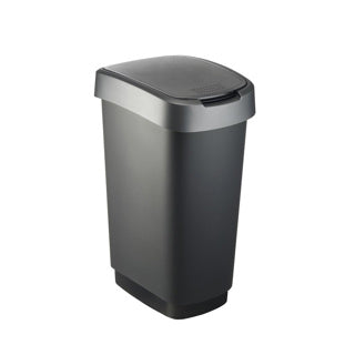 Rotho Twist Waste Bin 50L Black