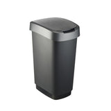 Rotho Twist Waste Bin 50L Black