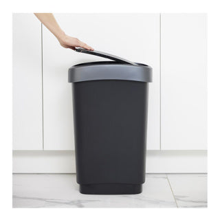 Rotho Twist Waste Bin 50L Black