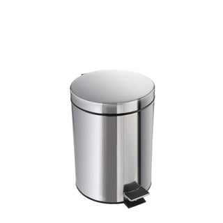 Pedal bin stainless steel 12 liters incl inner bucket