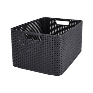 Panier de rangement style Curver taille l 30 l anthracite