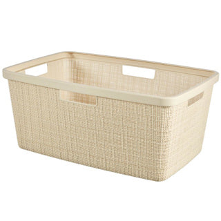 Curver jute laundry basket 46l off white