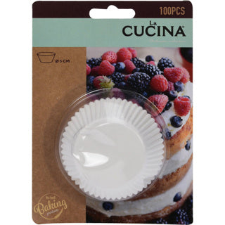 Basic La Cucina Paper Muffin tins 6 cm 100 pieces White