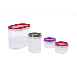 Alpina Storage boxes 4 pieces Transparent