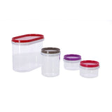 Alpina Storage boxes 4 pieces Transparent
