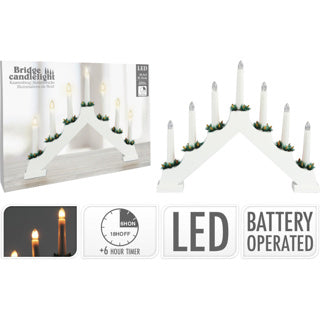 Ambiance Ambiance Candle Bridge with 7 LEDs White