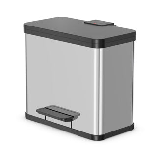 Hailo Hailo 0630-200 Öko Duo Plus Ledal Bucket 17+9L de acero inoxidable Negro