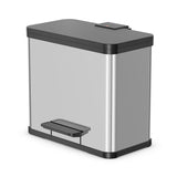 Hailo Hailo 0630-200 Öko Duo Plus Ledal Bucket 17+9L de acero inoxidable Negro