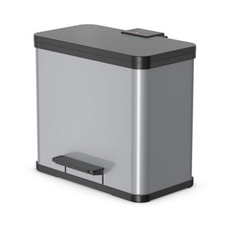 Hailo 0630-220 Öko Duo Plus L Pedalmin 17+9L Silver z nerezové oceli