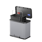 Hailo 0633-220 Öko Trio Plus L Pedal bin 3x9l silver black
