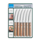 Amefa pizza steak knives wood