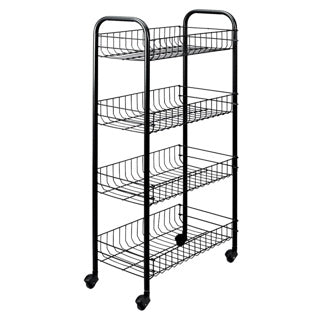Metaltex Storage trolley Pisa 4 baskets black