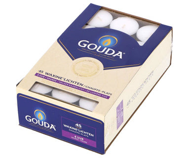 Gouda Tealights 45 pieces 6 Burning Hours White