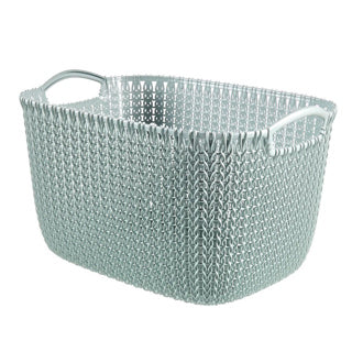 Curver storage basket Knit-look 19l light blue