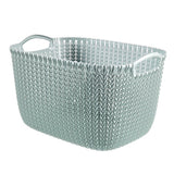 Curver storage basket Knit-look 19l light blue