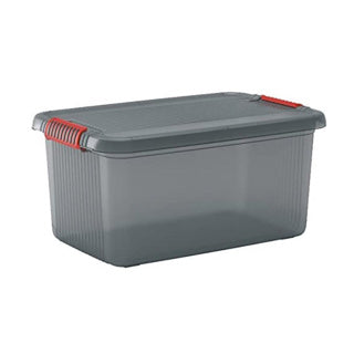 Kis K Latch Storage box L with lid 43 L Transparent