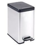 Curver Decobin Slim Pedal Bin 25L Metallic Black